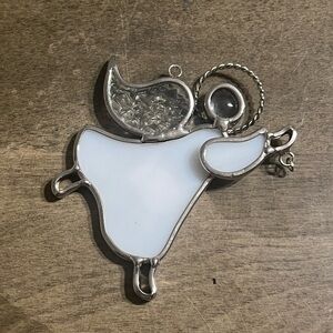 White Stained Glass Angel figure